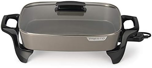 Presto Grey Ceramic Electric Skillet (06856") And Cool Touch Electric Griddle